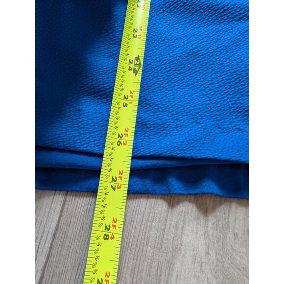 Kenneth Cole Womens Draped Neck Sleeveless Blouse 1X Blue Textured Fabric - Picture 5 of 5